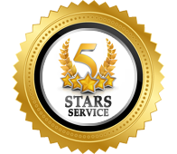 5 stars service badge